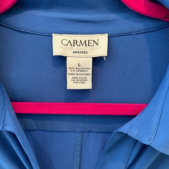 Carmen Marc Valvo - Large - Cobalt Blue - Dress - Picture 4 of 7